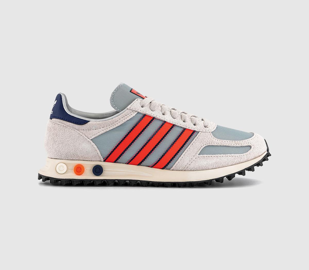  adidas La Trainers Og Silver Metallic Dark Blue Uk Size 8