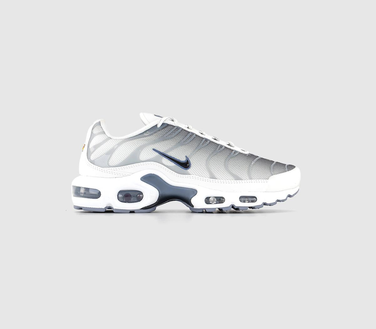 Nike Air Max Plus Trainers Summit White Black Smoke Grey OFFCUTS SHOES by OFFICE