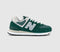 Odd Sizes -  New Balance 574 Green Off White - UK Sizes Right 6/Left 5.5