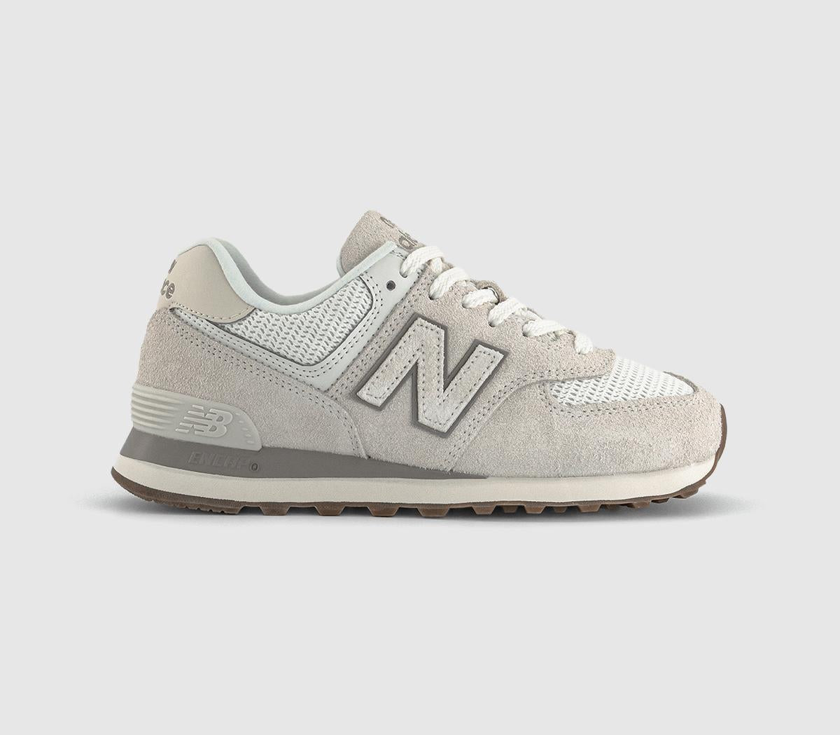  New Balance 574 Trainers Cream Sand Gum Uk Size 6