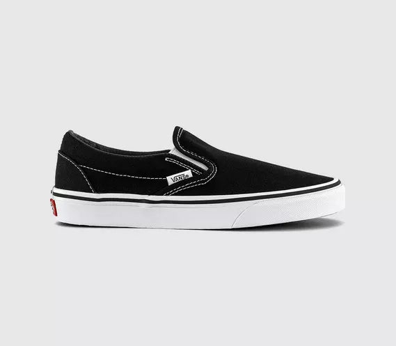 Vans Classic Slip On Black White Trainers