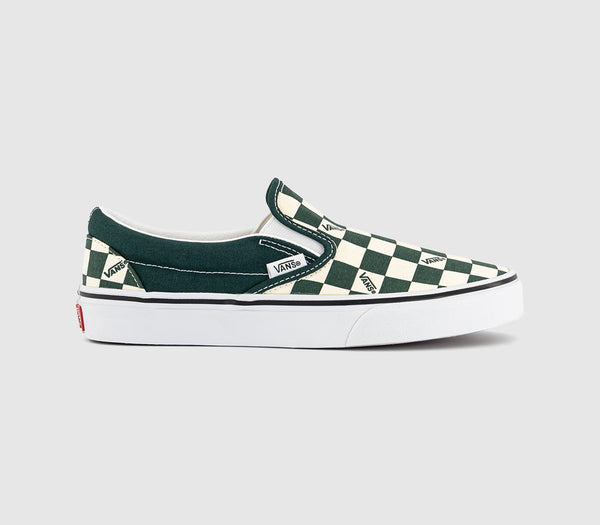 Vans Classic Slip On Trainers Check Emerald
