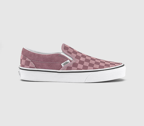 Vans Classic Slip On Trainers Checkerboard Mauve