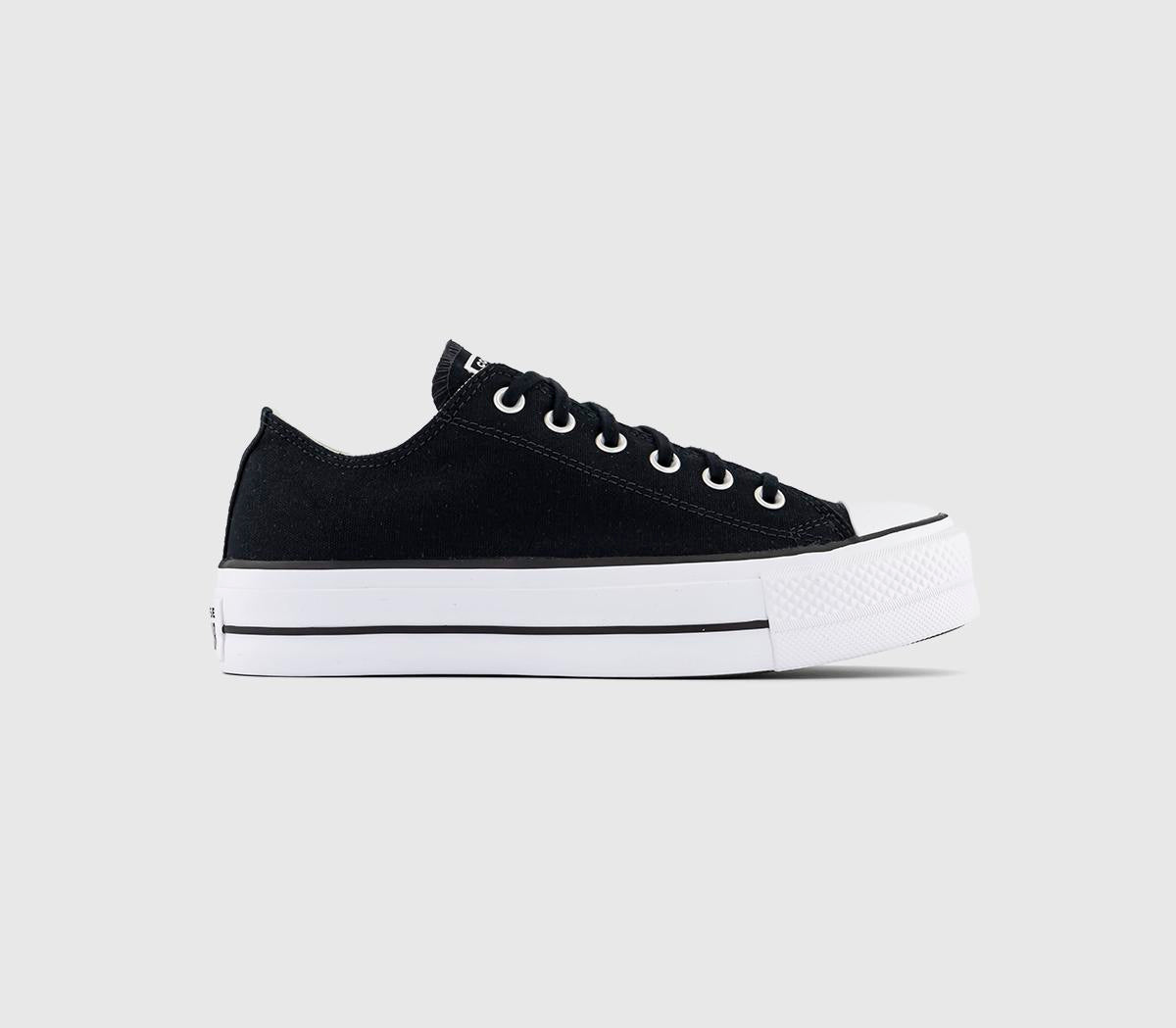 Converse All Star Low Platform Black Garnet White Trainers