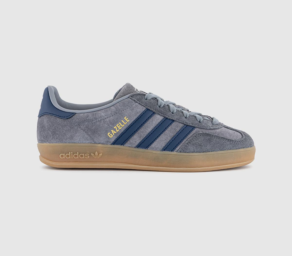adidas Gazelle Indoor Trainers Grey Night Indigo Grey UK Size 5