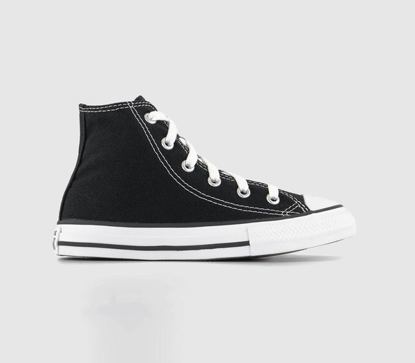 Odd Sizes - Kids Converse All Star Hi Mid Sizes Black White - UK Sizes Right 12 Youth/Left 13 Youth