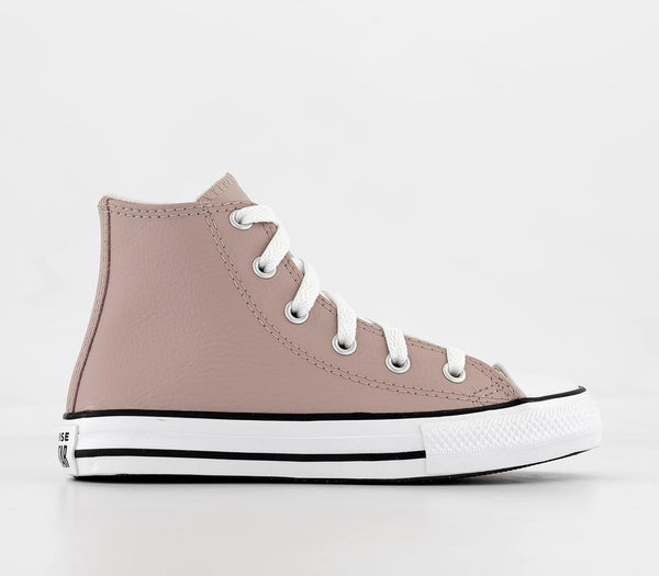 Odd Sizes - Converse All Star Hi Mid Sizes Stone Mauve White Black - UK Sizes Right 13 Youth/Left 12 Youth