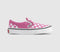Kids Vans Classic Slip On Trainers Pink Fizz Checkerboard