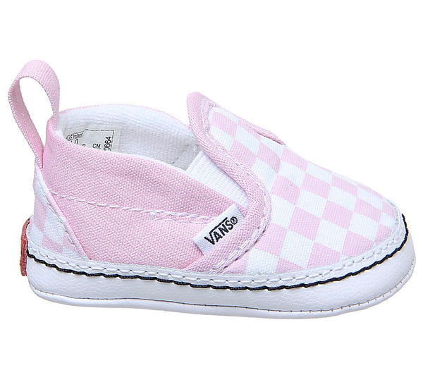 Kids Vans Classic Slip On Crib Lilac Snow True White Checker Uk Size 3 Infant