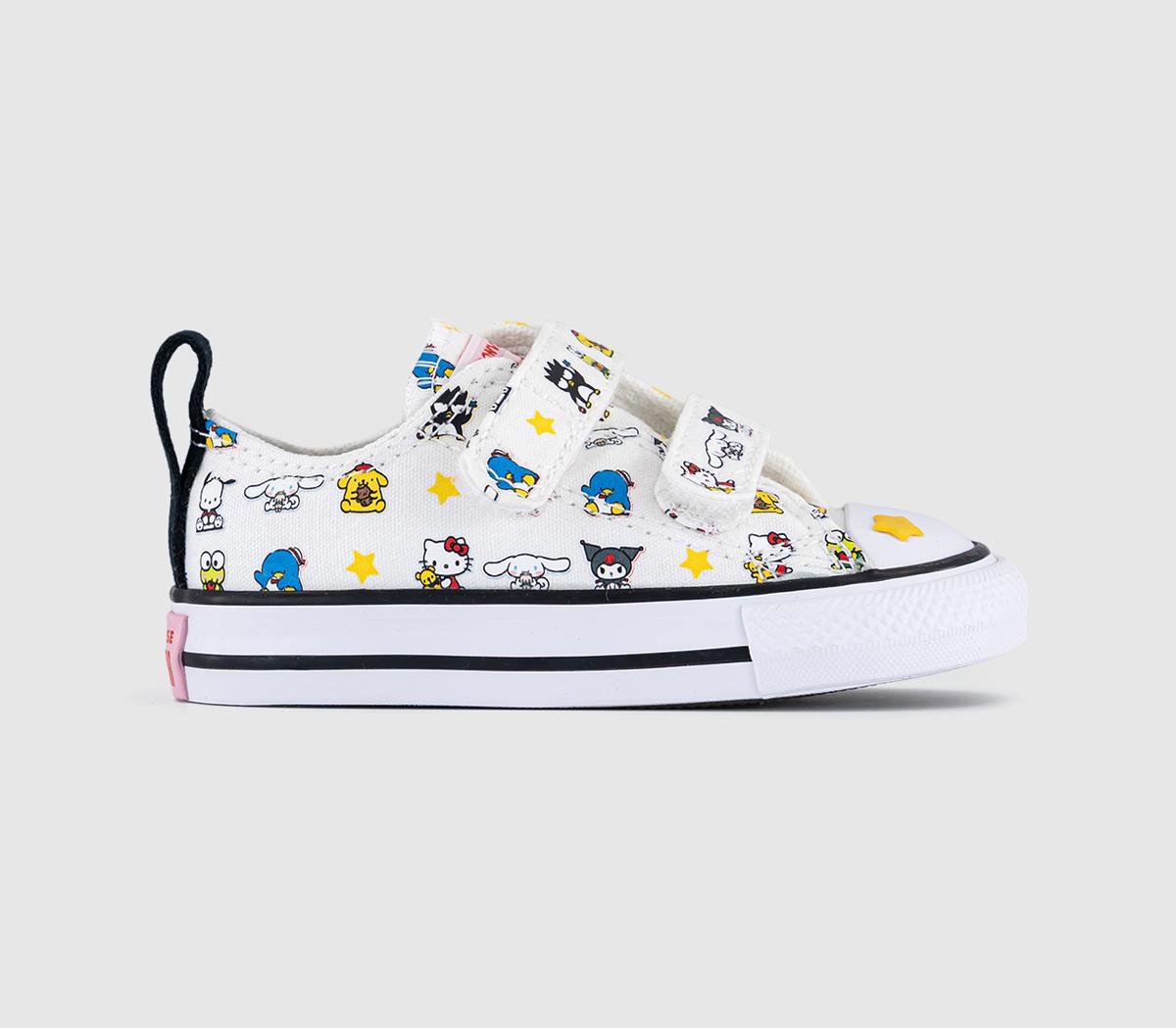 Kids Converse x Hello Kitty All Star Infant 2vlace Trainers Hello Kitty White Black White