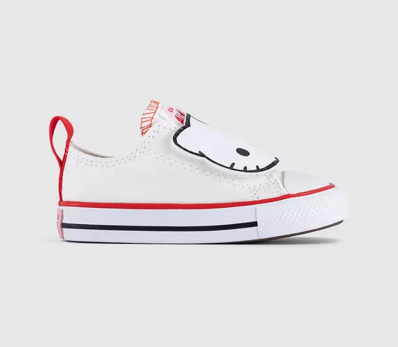 Kids Converse x Hello Kitty Infant All Star 2vlace Trainers Hello Kitty Face White Black