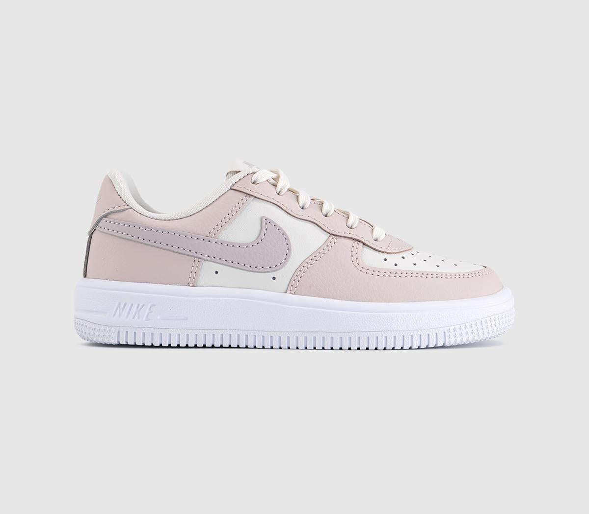 Kids Nike Air Force 1 Kids Trainers Phantomplatinum Violetsilt Redwhite