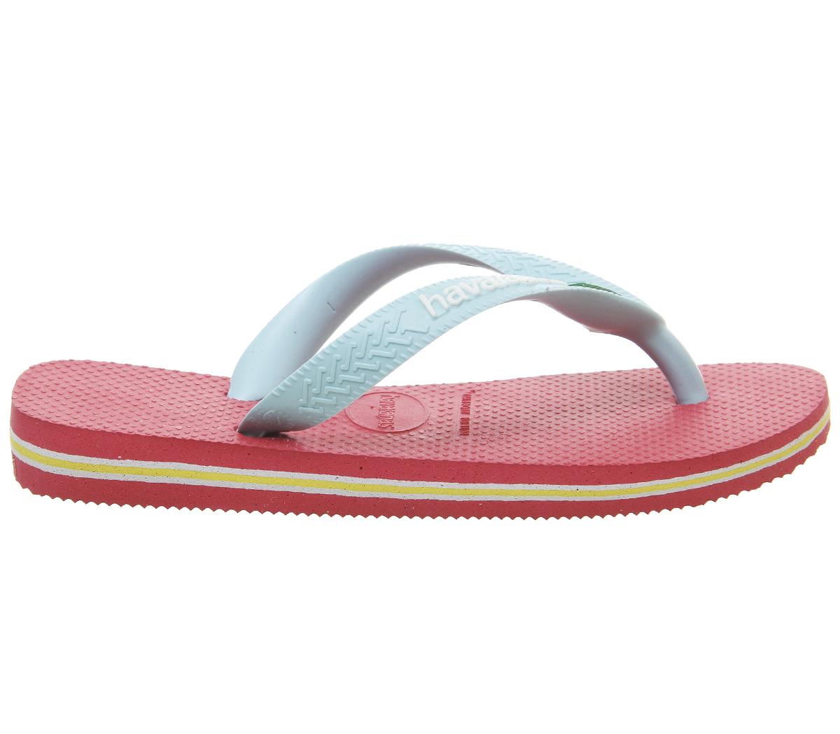 Kids Havaianas Brasil Flip Flops Flamingo Pink Mint