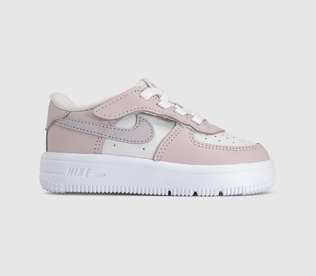 Kids Nike Air Force 1 Infant Trainers Phantom Platinum Violetsilt Redwhite