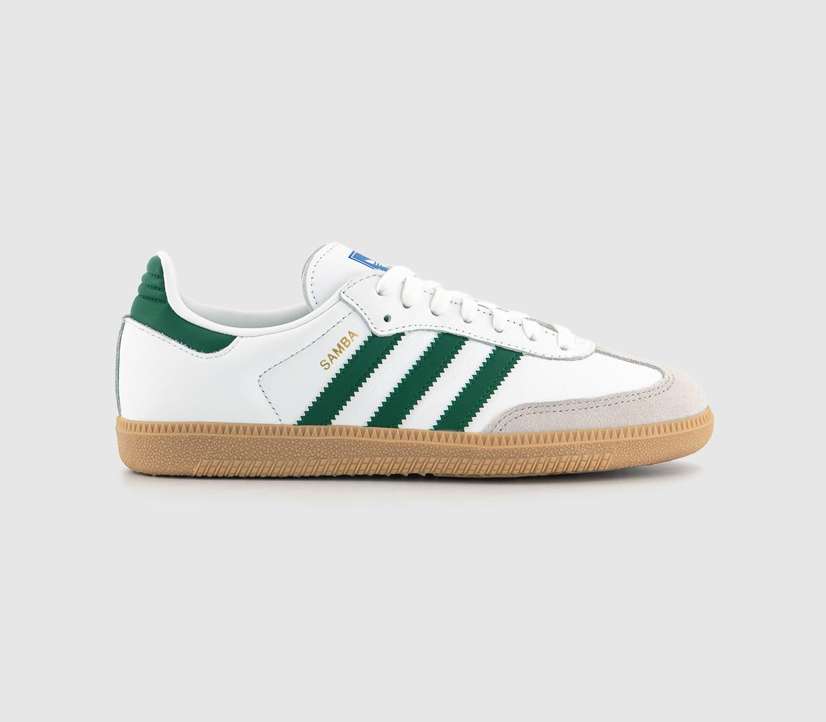 adidas Samba Og White Collegiate Green Gum Uk Size 5