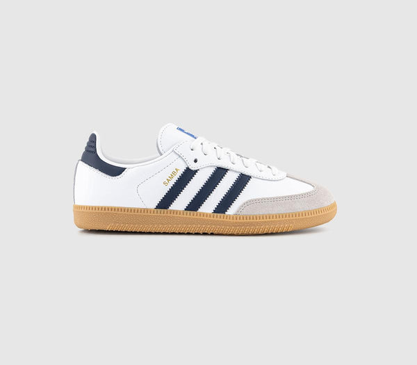 Odd sizes - adidas Samba Og White Night Indigo Gum Uk Sizes Right 5/Left 6