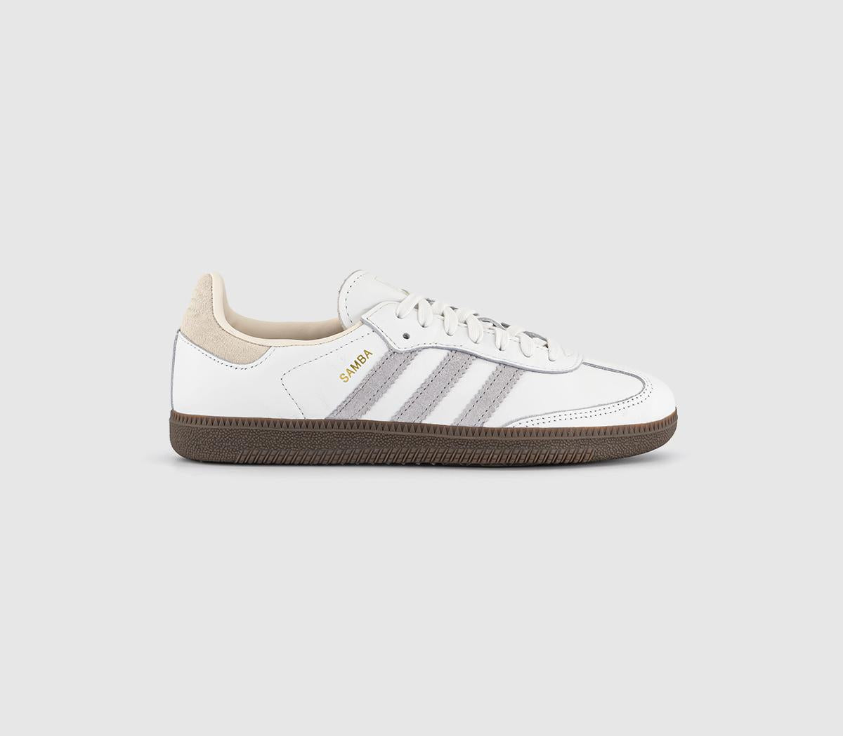 adidas Samba Og Trainers Core White Grey Two Cream White