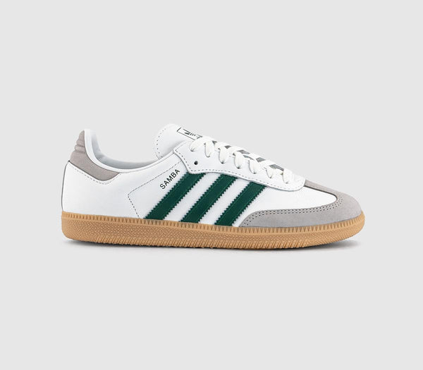 adidas Samba OG Trainers White Collegiate Green Grey