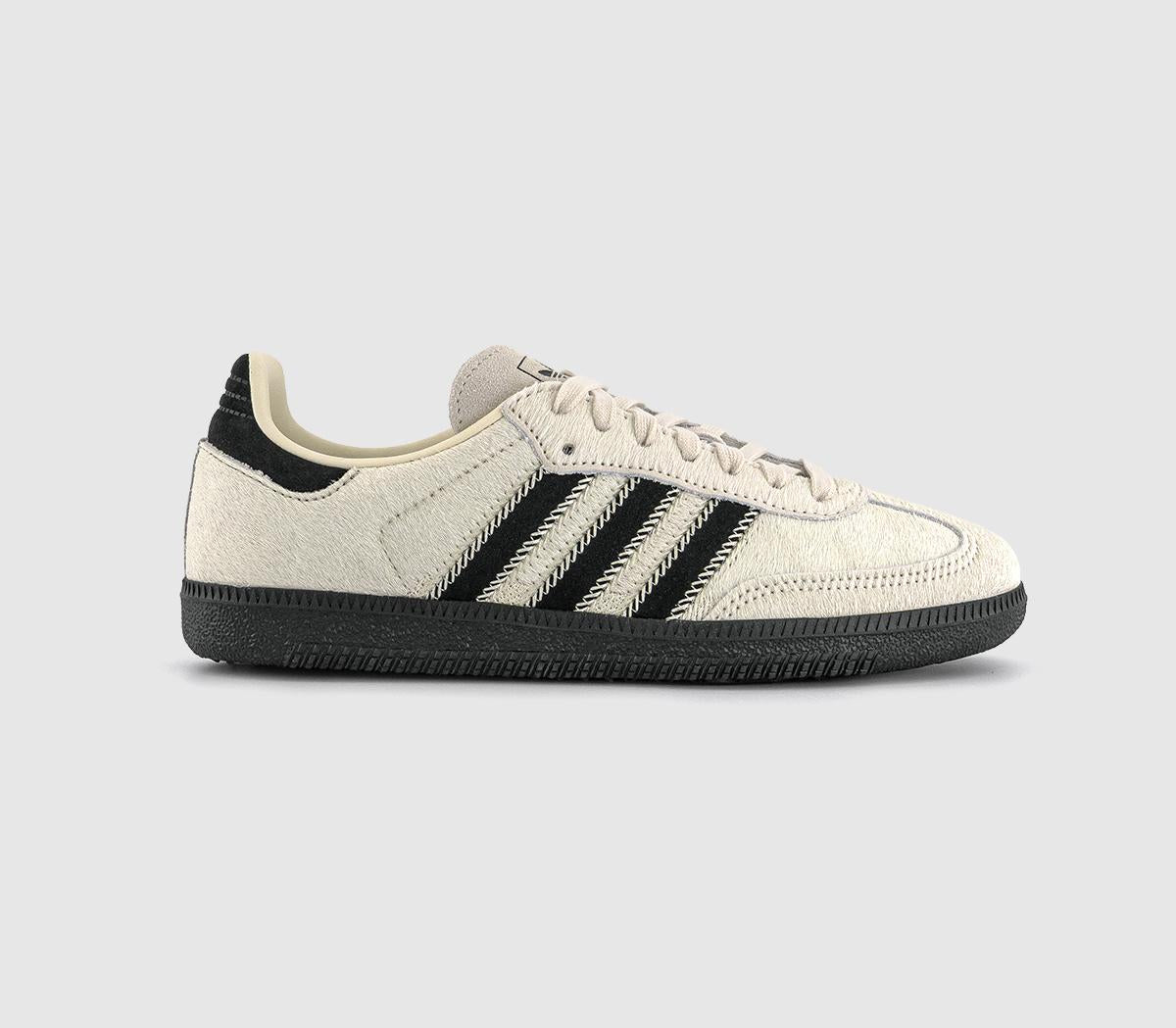 adidas Samba OG Trainers Pony Hair Wonder White Core Black Alumina