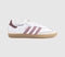 adidas Womens adidas Samba OG Trainers White Magic Mauve Quiet Crimson UK Size 8