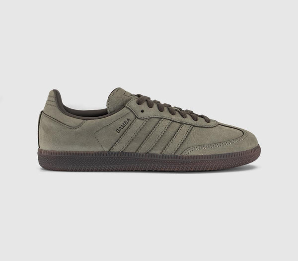 adidas Samba OG Trainers Clay Shadow Olive Gum