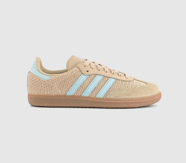  adidas Samba Og Trainers Black Sand Strata Sky Tint Uk Size 4