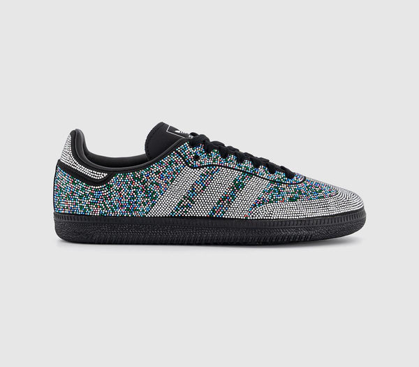 adidas Samba OG Trainers Black Silver Rhinestone