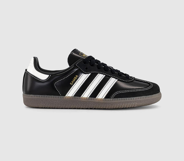 adidas Samba Og Trainers Black Off White Gold Metallic