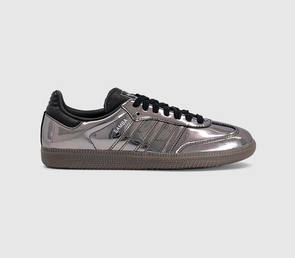adidas Samba OG Trainers Metallic Black Black Gum