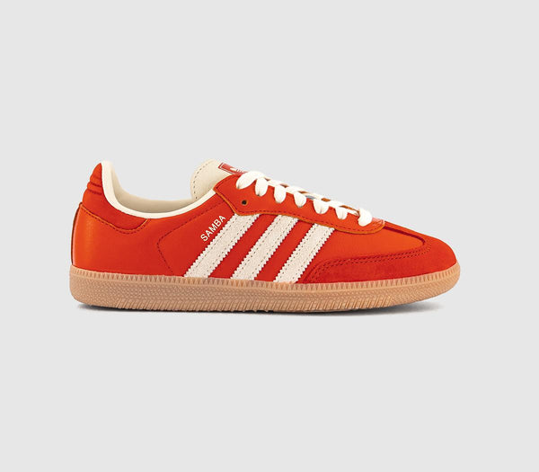  adidas Samba Og Trainers Collegiate Orange Cream White Gum Uk Size 4
