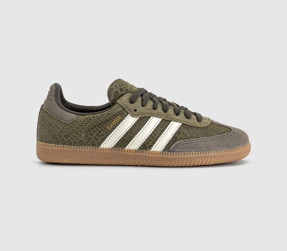 adidas Samba Og Trainers Focus Olive Offwhite Gum