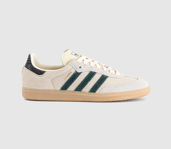 adidas Samba Og Trainers Cream White Collegiate Green Magic Beige