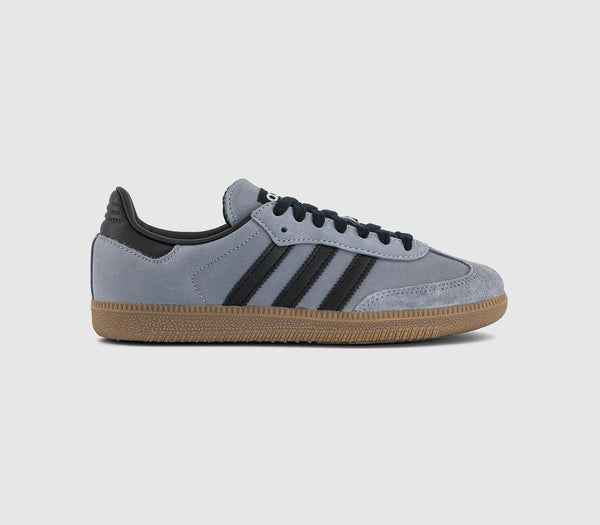 adidas Samba OG Trainers Halo Silver Core Black Brown Desert