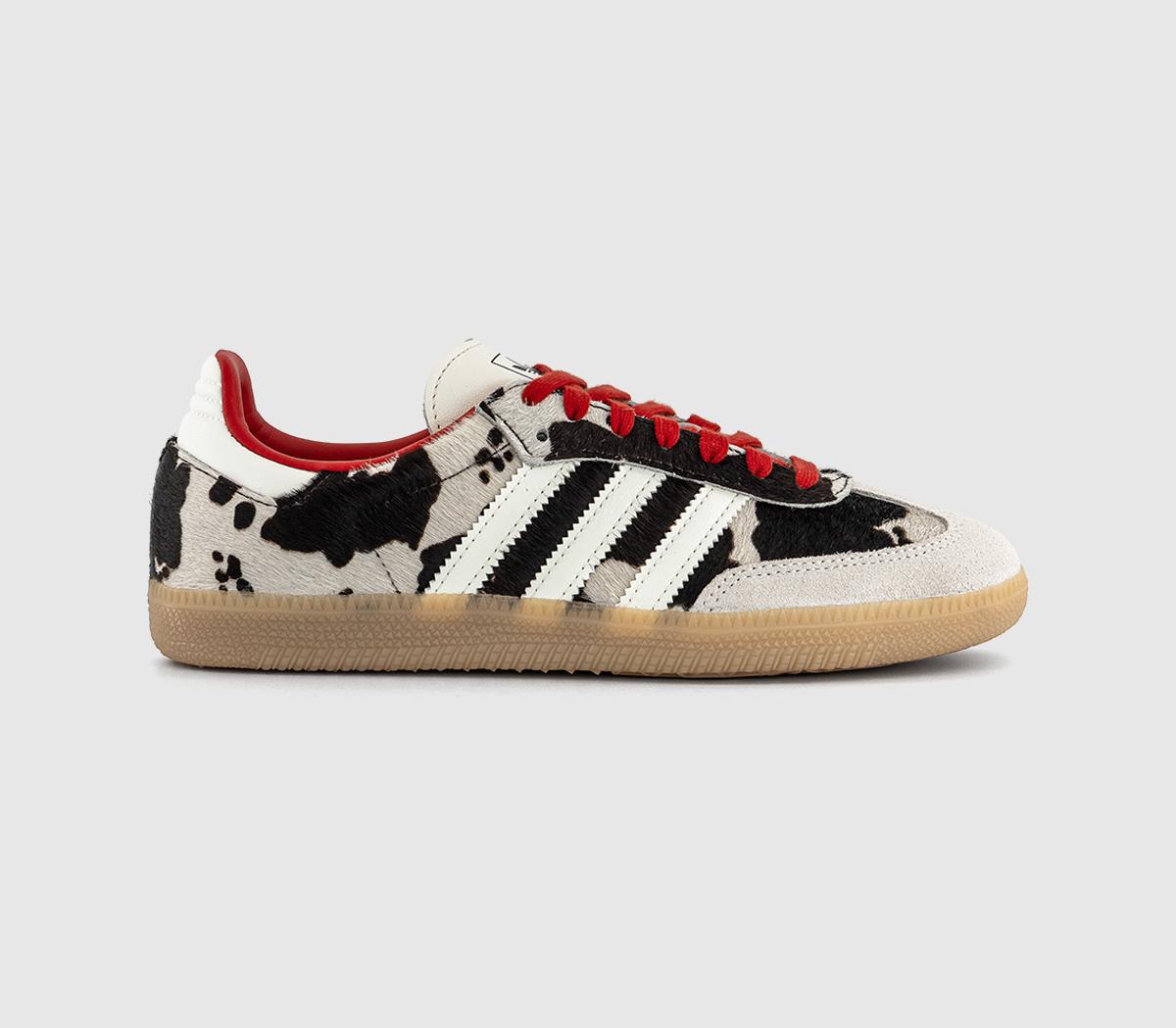 adidas Samba OG Trainers Cow Print Aurora Coffee White Gum