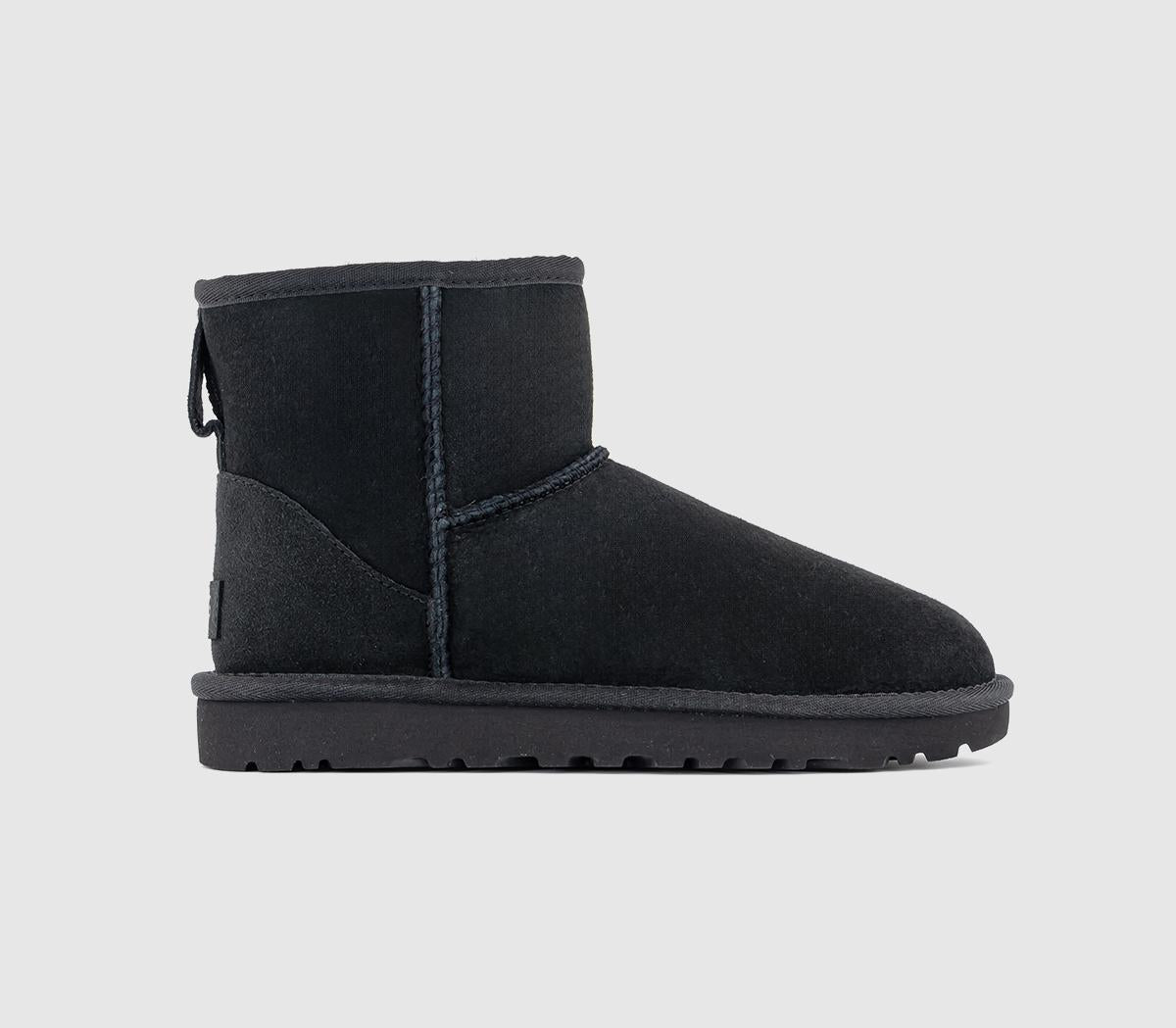 Womens UGG Classic Mini Ii Black Suede Uk Size 3