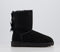 Womens UGG Bailey Bow Ii Calf Boot Black Suede Uk Size 3