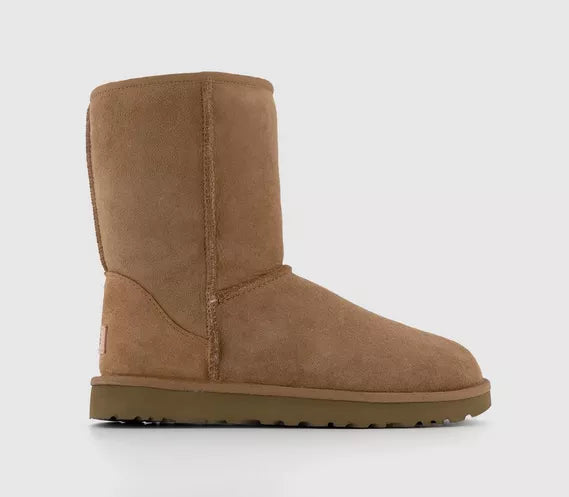 Womens UGG Classic Short II Boots Chestnut Suede - OFFCUTS SHOES by OFFICE