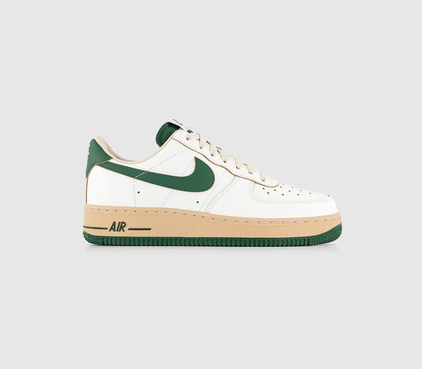 Odd Sizes - Nike Air Force 1 07 Sail Gorge Green Sesame Pearl White - UK Sizes Right 7/Left 6