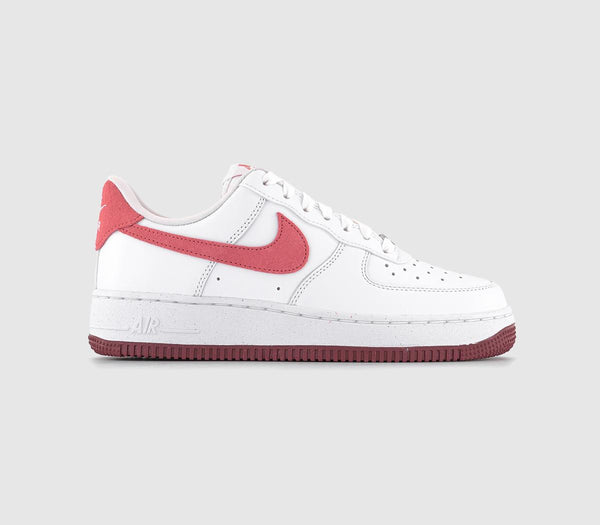 Nike Air Force 1 07 Trainers White Adobe Team Red Dragon Red