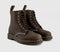 Womens Dr. Martens 8 Eyelet Lace Up Boots Dark Brown Wyoming