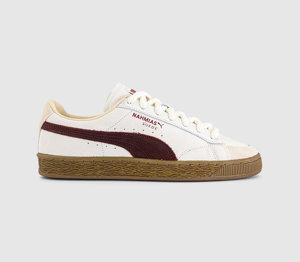 PUMA Suede Classic Trainers Nahmias Warm White Archive Gold For All Time Red