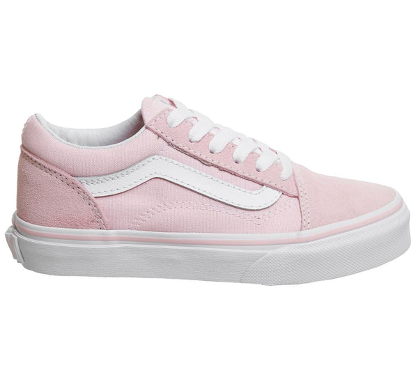 Kids Vans Old Skool Lace K Chalk Pink True White Uk Size 10 Youth