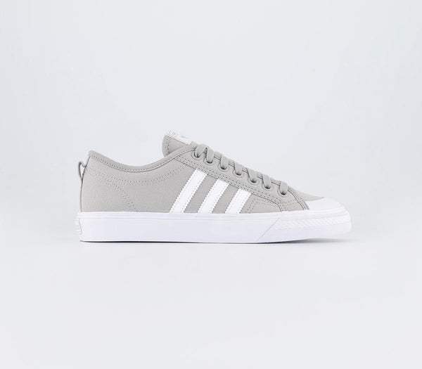 Odd Sizes - adidas Nizza Grey White White - UK Sizes Right 8/Left 7.5