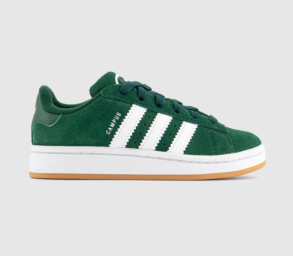 Kids adidas Campus Kids Dark Green White Gum Uk Size 11 Youth