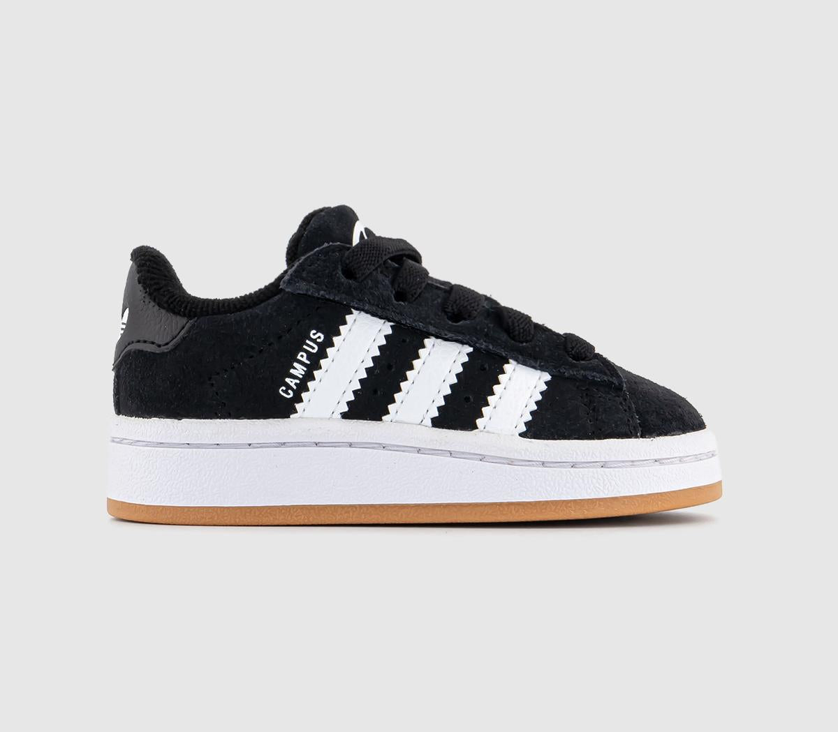 Kids adidas Campus Infant Trainers Black White Gum