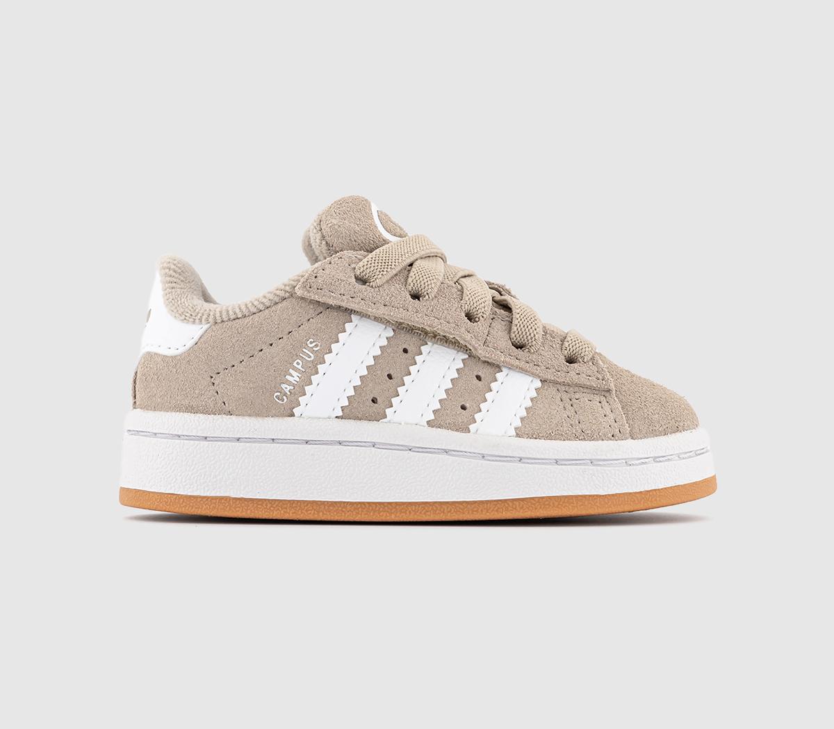 Kids adidas Campus Infant Trainers Wonder Beige White Gum