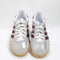 Odd sizes - adidas Gazelle Indoor Trainers Silver Metallic Shadow Red Gum UK Sizes Right 6/Left 5.5
