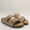Womens BIRKENSTOCK Arizona Two Strap Sandals Suede Taupe UK Size 4.5 EU37