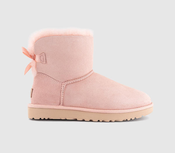 Womens UGG Mini Bailey Bow Boots Beige Blush Uk Size 6