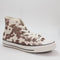 Converse All Star Hi Cow Print Egret Mudguard Black UK Size 6